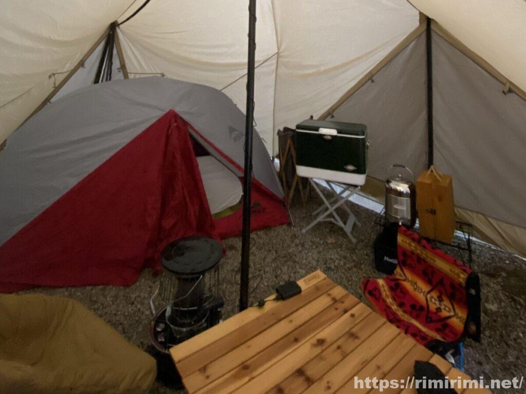 スカイパイロットTCにエリクサー3とストーブを設置した状態の写真